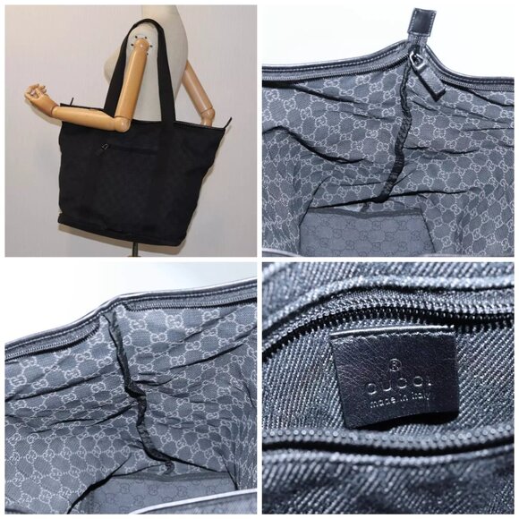 GUCCI GG Canvas Tote Bag Black - Picture 14 of 14